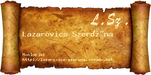 Lazarovics Szeréna névjegykártya